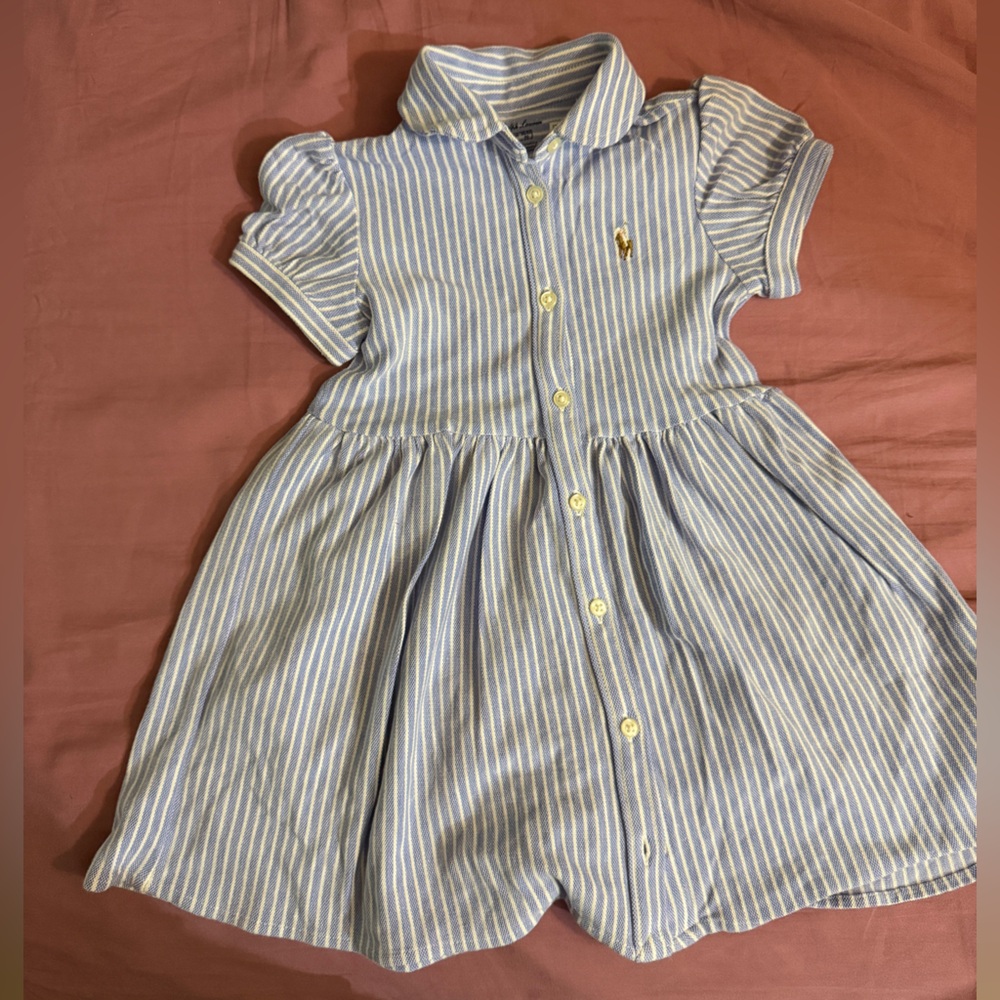 Polo Ralph Lauren Blue Striped Kids Dress size 24M